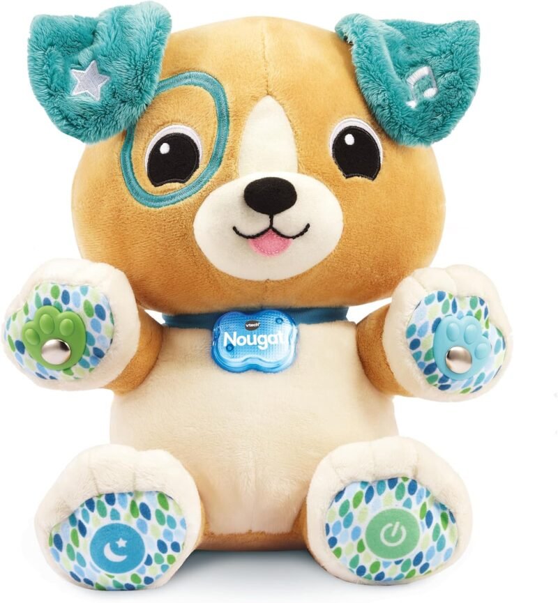 VTech Nougat, Mon Ami Pattes Magiques – Peluche Interactive et Éducative 1-5 Ans