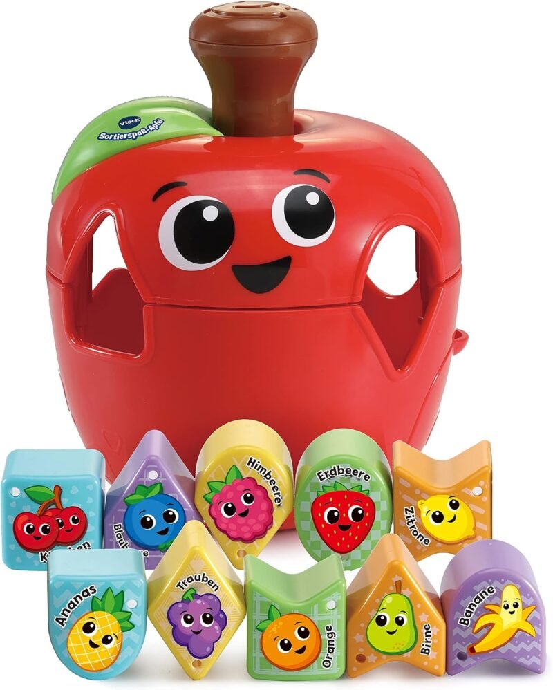 VTech Baby Pomme Trieuse de Formes – Jouet d’Éveil et de Motricité Fine pour Bébé 12-36 Mois