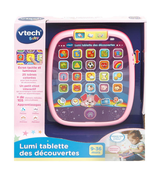 VTech Baby Lumi Tablette des Découvertes Interactive – Écran Tactile Lumineux 9-36 Mois
