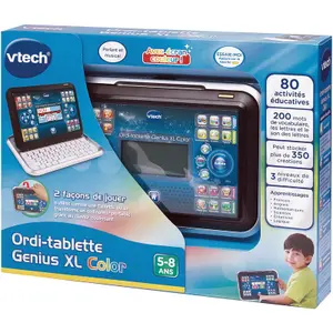 VTech Ordi-Tablette Genius XL Color – Ordinateur Éducatif 2-en-1 pour Enfant de 5 à 8 Ans