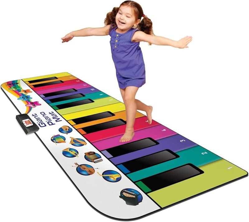 Tapis Piano Musical Géant 180 cm pour Enfant – Instruments de Musique, Sons et Mélodies