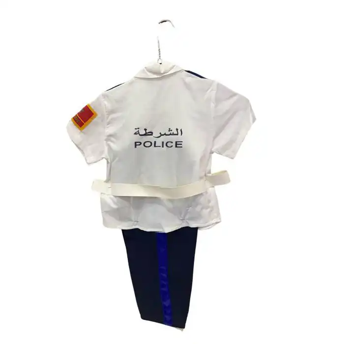 Déguisement de Policier pour Enfant – Ensemble Uniforme Officiel avec Chemise, Pantalon, Casquette et Ceinture