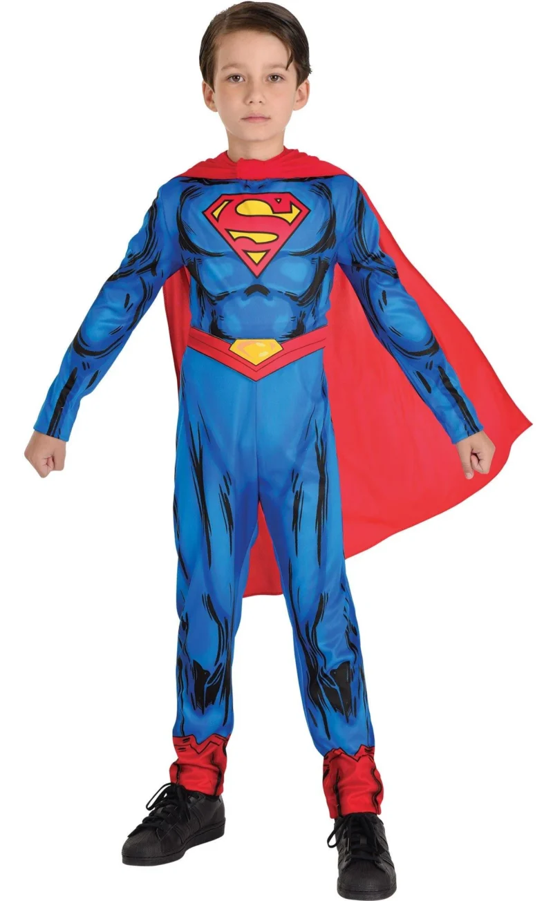 Déguisement Superman pour Garçon avec Cape Rouge – Costume de Super-Héros
