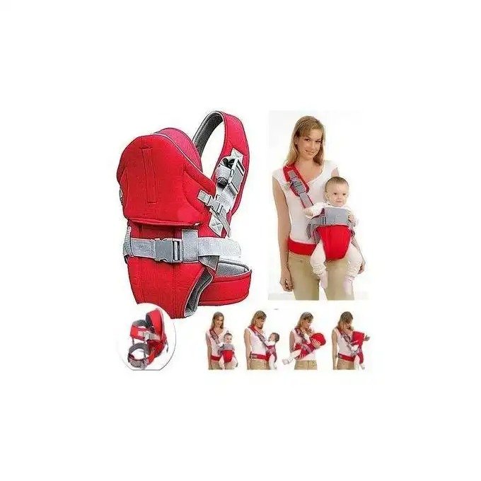 Porte-Bébé Ergonomique Rouge – Baby Carrier avec Bretelles Réglables