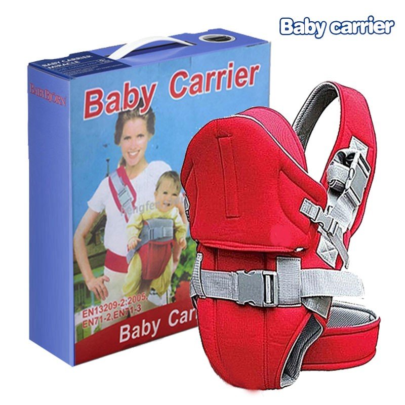 Porte-Bébé Ergonomique Rouge – Baby Carrier avec Bretelles Réglables