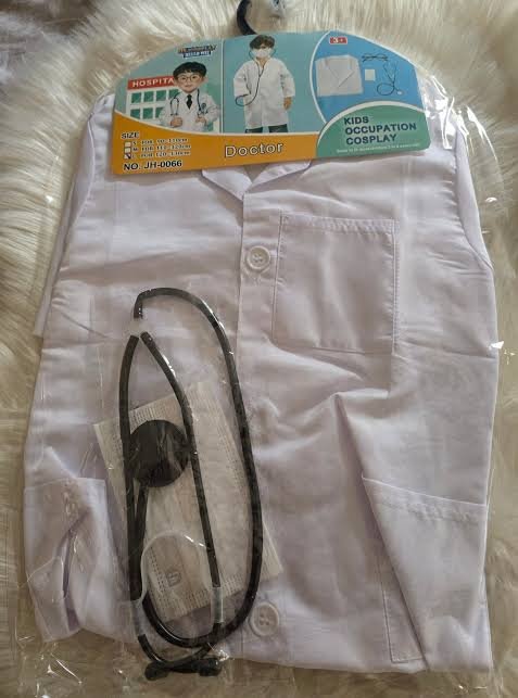 Déguisement de Médecin pour Enfant – Blouse Blanche avec Stéthoscope et Masque